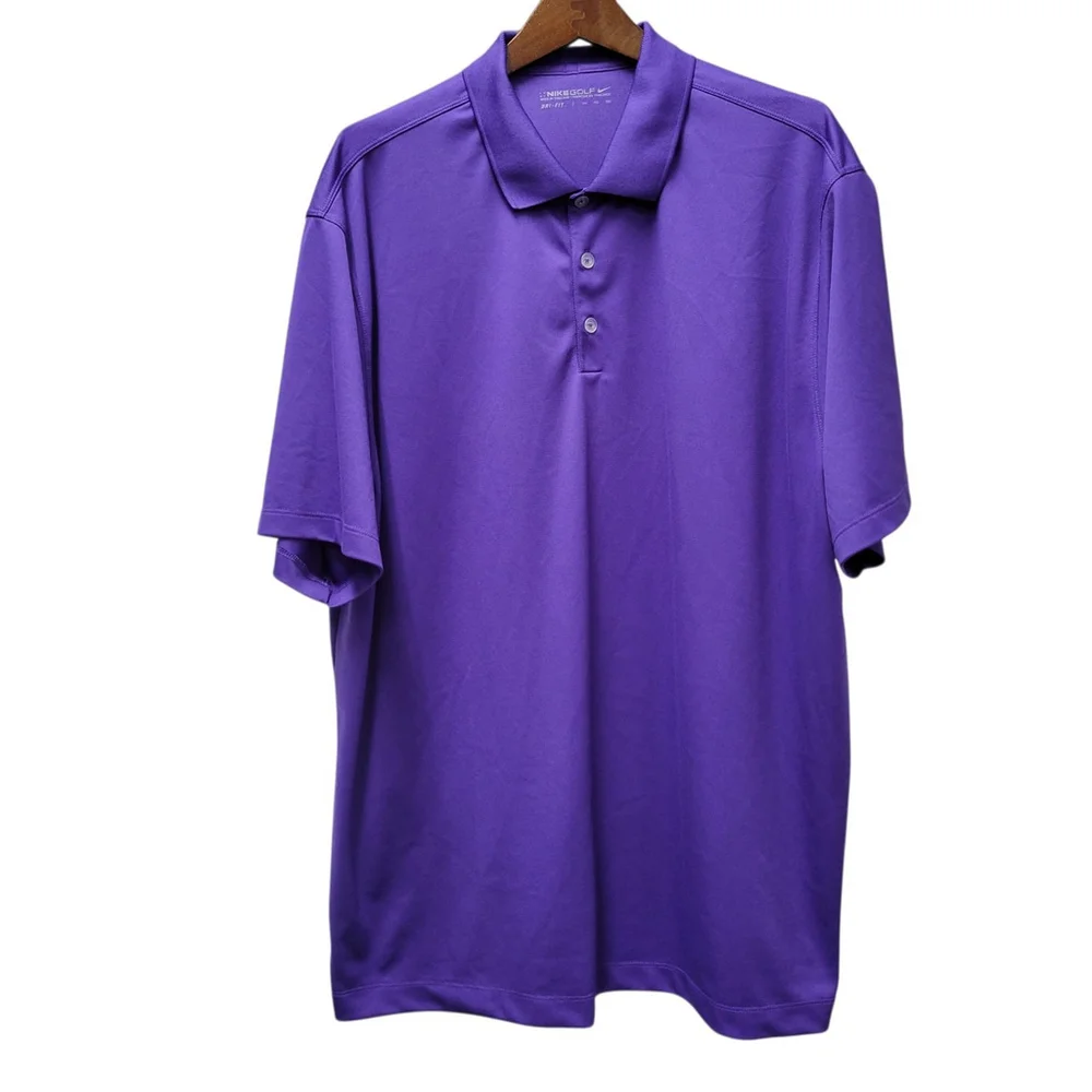 Nike Dri-FIT Men's Purple Golf Polo Shirt Size XXL Excellent Condition